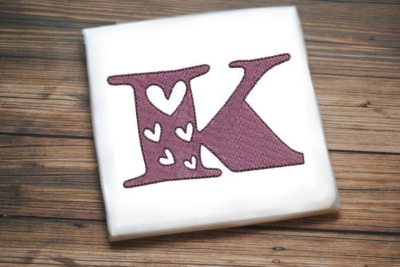Alphabet Letter K Multi Heart Design Review
