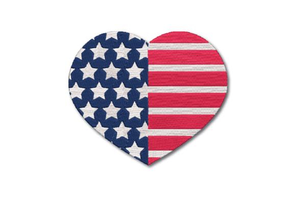America Flag Heart: A Patriotic Embroidery Review