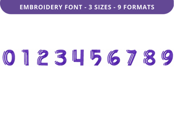 Culture Shock Font 0 to 9 Review for Seasonal Embroidery