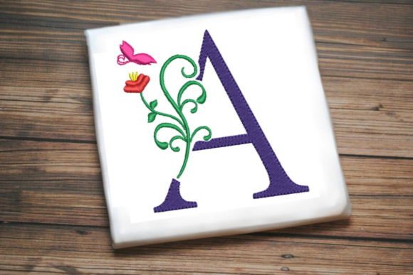 Floral Letter A with Butterfly Review