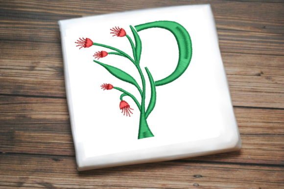 Floral Monogram Letter P Review for Apparel