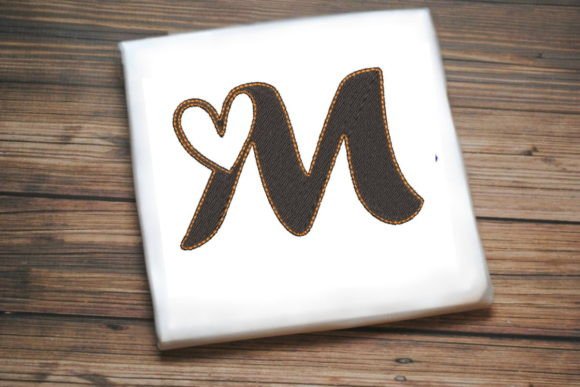 Letter M with Beautiful Heart Embroidery Review