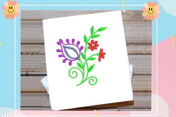 Purple and Red Flower Embroidery Review