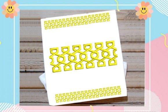 Yellow Geometric Border: A Modern Embroidery Review